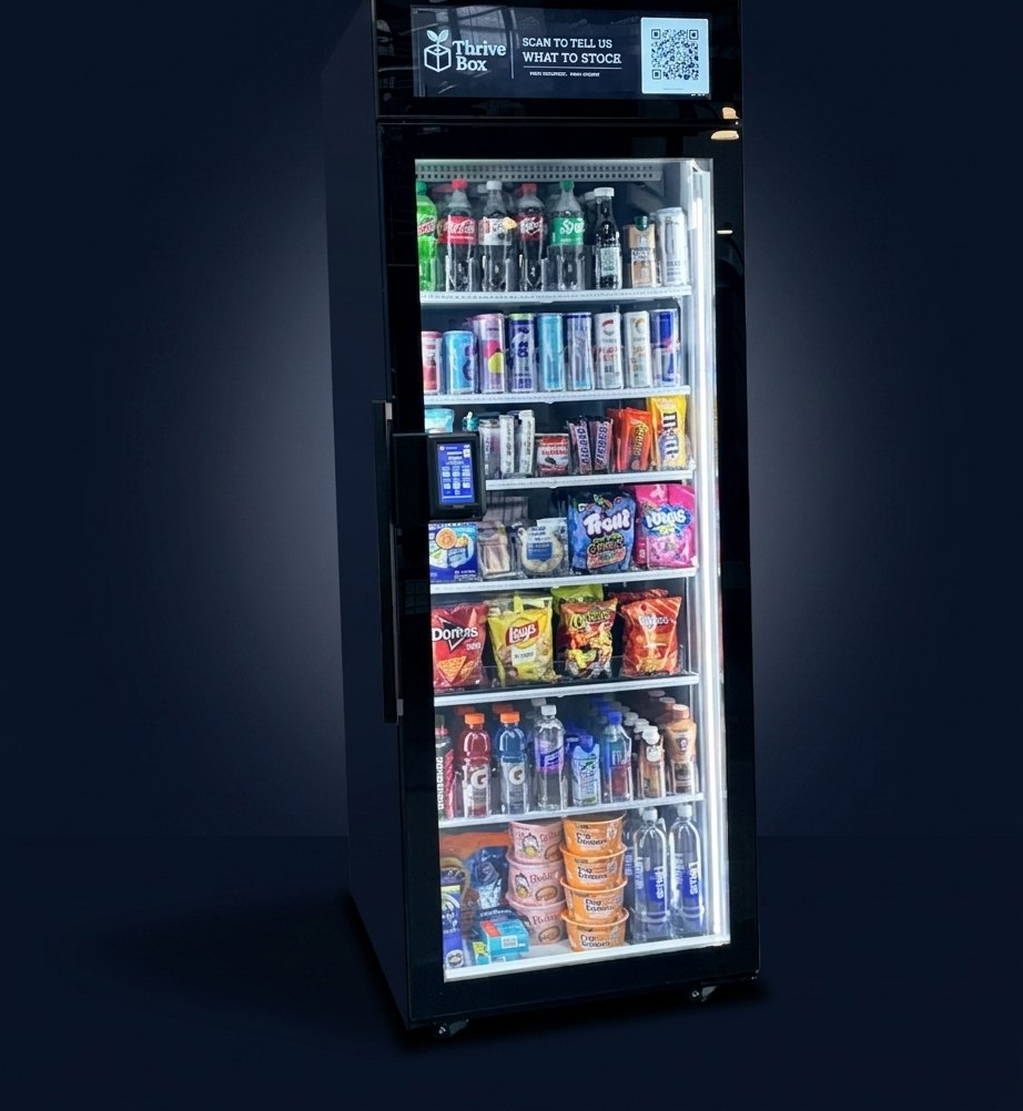 Smart cooler in a modern office lounge